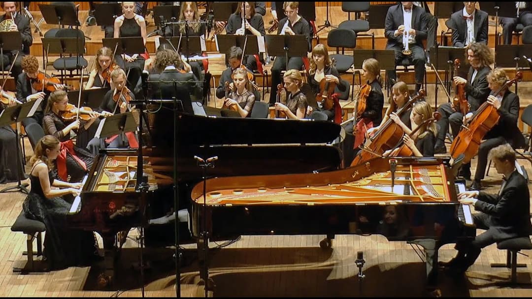 Francis Poulenc: Koncert na dwa fortepiany cz. I Allegro ma non troppo